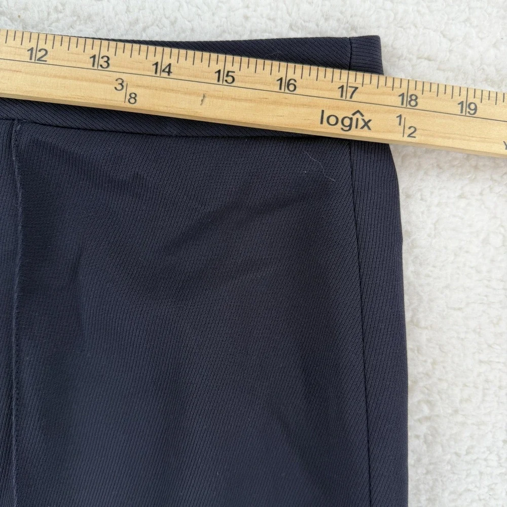 Tory Burch Womens 14 Navy Blue Wool Blend Straight Leg Dress Pants‎ Trousers